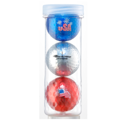 Chromax® USA 3 Ball Tube - (Blue, Silver & Red)