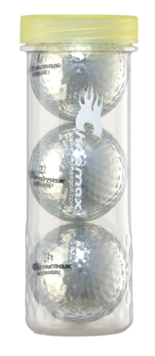 Silver Golf Balls - Chromax Distance 3 Ball Tube