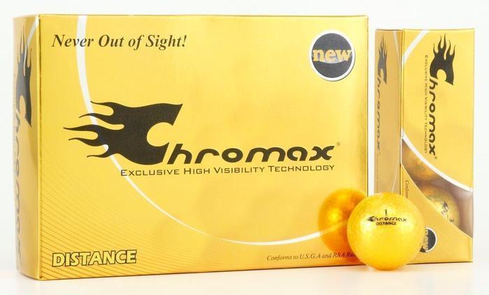 Gold Golf Balls - Chromax Distance 12 Box