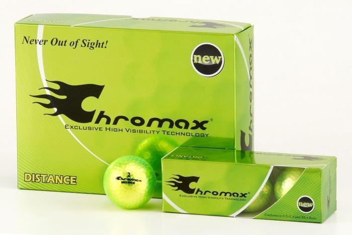 Green Neon Golf Balls - Chromax Distance 12 Box