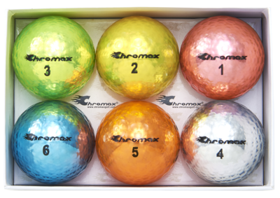 Chromax® Colored Mixed Golf Balls - Metallic M5 6 Ball Pack