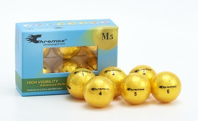 Chromax® Colored Gold Golf Balls - Metallic M5 6 Ball Pack