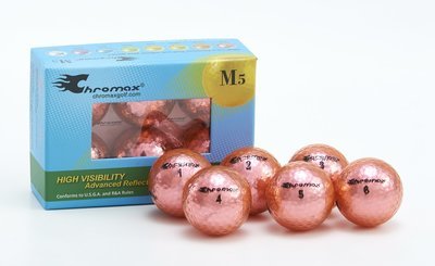 Chromax® Colored Pink Golf Balls - Metallic M5 6 Ball Pack