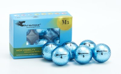 Chromax® Colored Blue Golf Balls - Metallic M5 6 Ball Pack