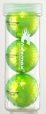 Green Golf Balls - Chromax M1x 3 Ball Tube