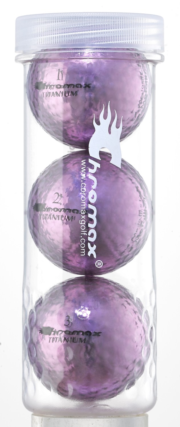 Purple Golf Balls - Chromax M1x 3 Ball Tube