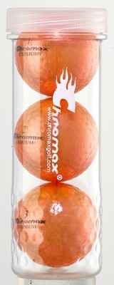 Orange Golf Balls - Chromax M1x 3 Ball Tube