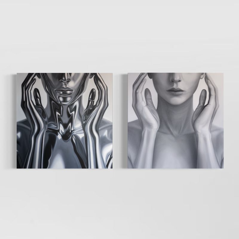 'GIRL IN THE MIRROR - OPPOSITES; YET THE SAME'