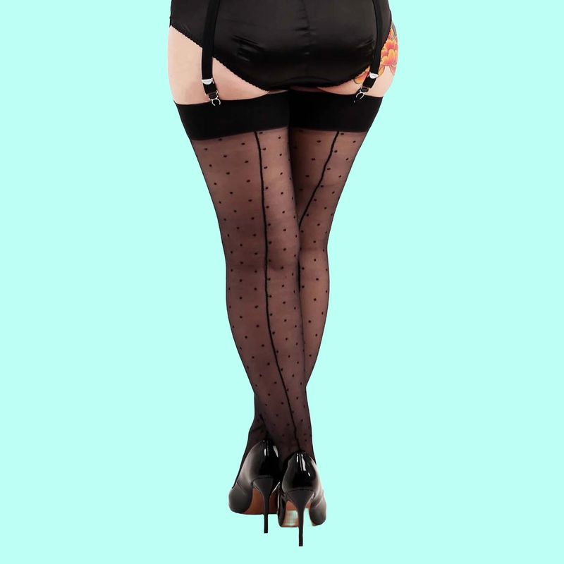 Jive Seamed Dotty Stockings