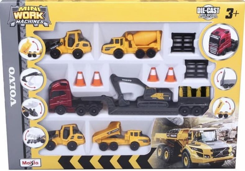 CONJUNTO CAMION VOLVO GONDOLA Y ACCESORIOS