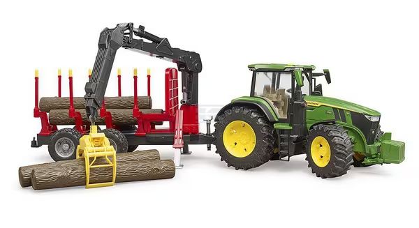 TRACTOR JOHN DEERE 7R 350 CON REMOLQUE MADERERO