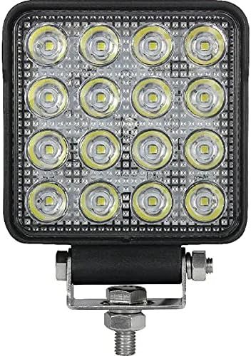 Luz de trabajo LED, 25 W, 3040 lm, cuadrada, 10-30 V, 108 x 48 x 108 mm, haz concentrado, 16 LED, Kramp