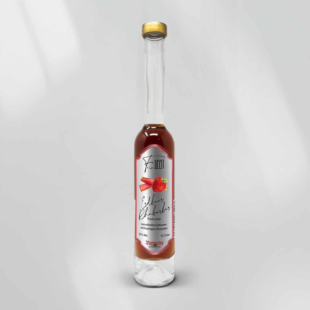 Erdbeer-Rhabarber Frucht-Likör (0,2 L)