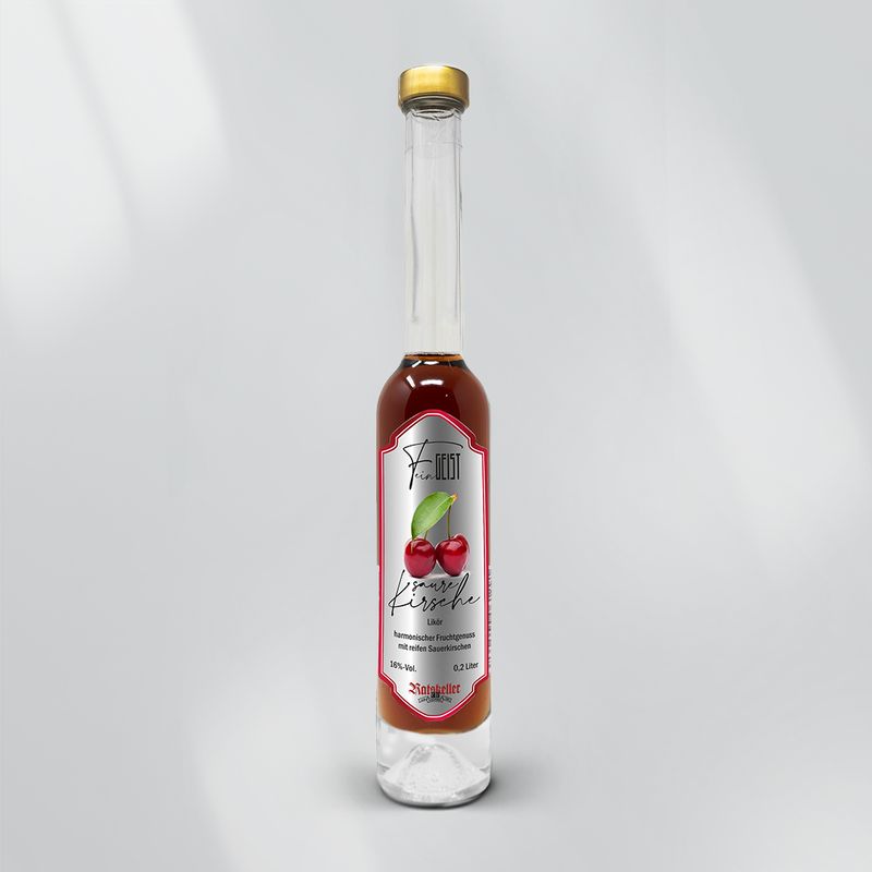 Saure Kirsche Likör (0,2 L)
