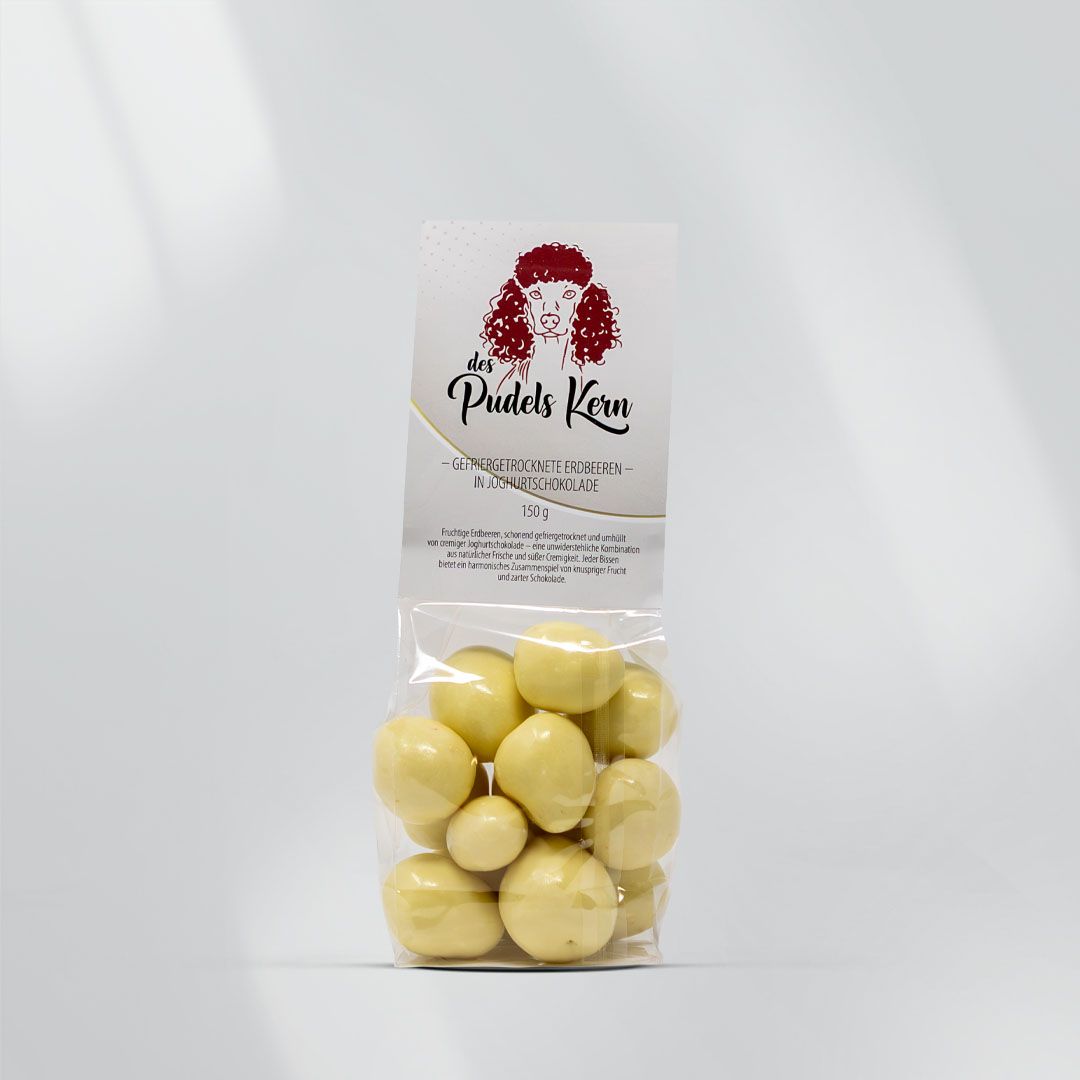 Gefriergetrocknete Erdbeeren in Joghurtschokolade