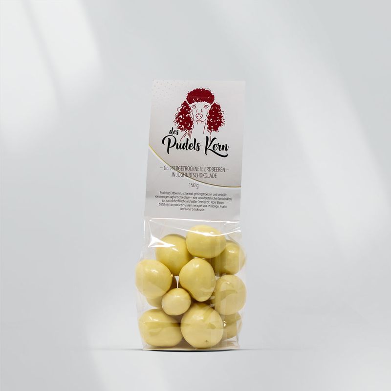 Gefriergetrocknete Erdbeeren in Joghurtschokolade