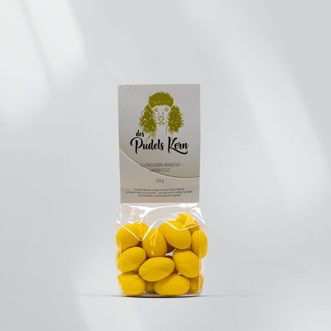 Mandeln in Milchschokolade mit Limoncello-Aroma