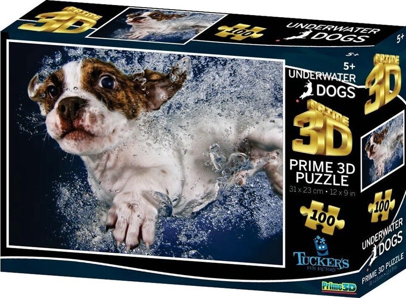 3D Immage Puzzel Underwaterdogs Popcicle (100)
