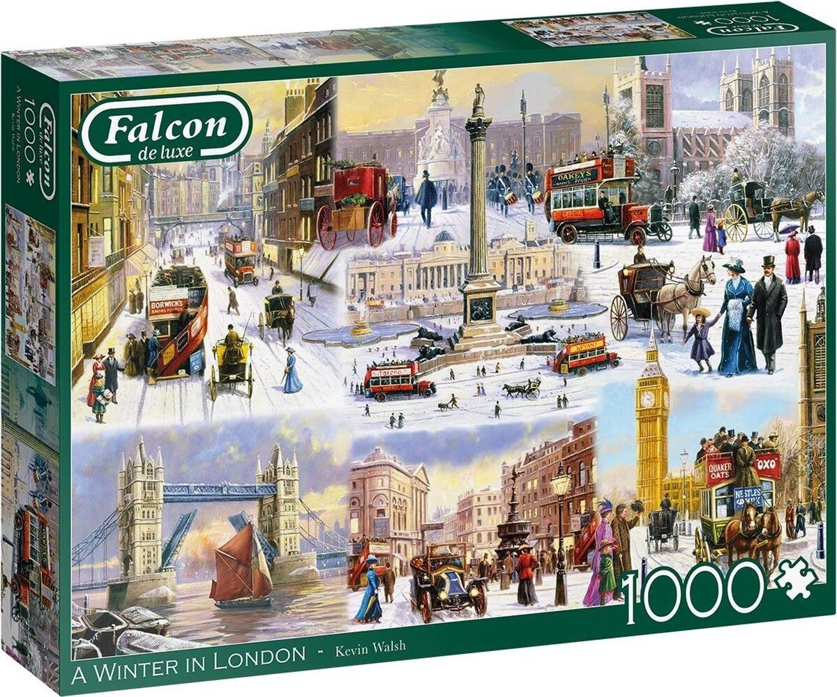 Puzzel  Falcon - A Winter In London 1000 stukjes
