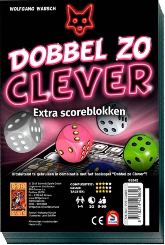 Dobbel zo clever scoreblok
