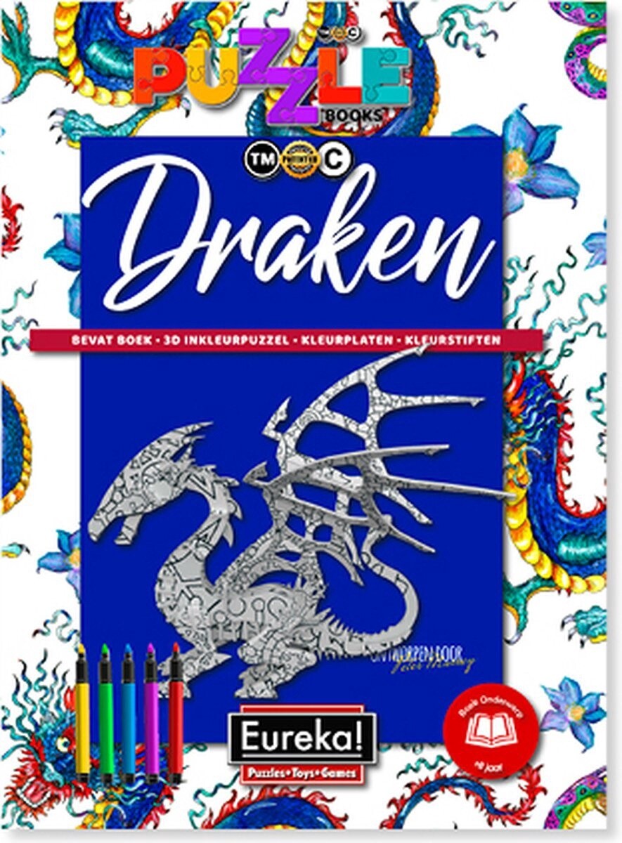 3D Puzzel-kleurboek – Draken