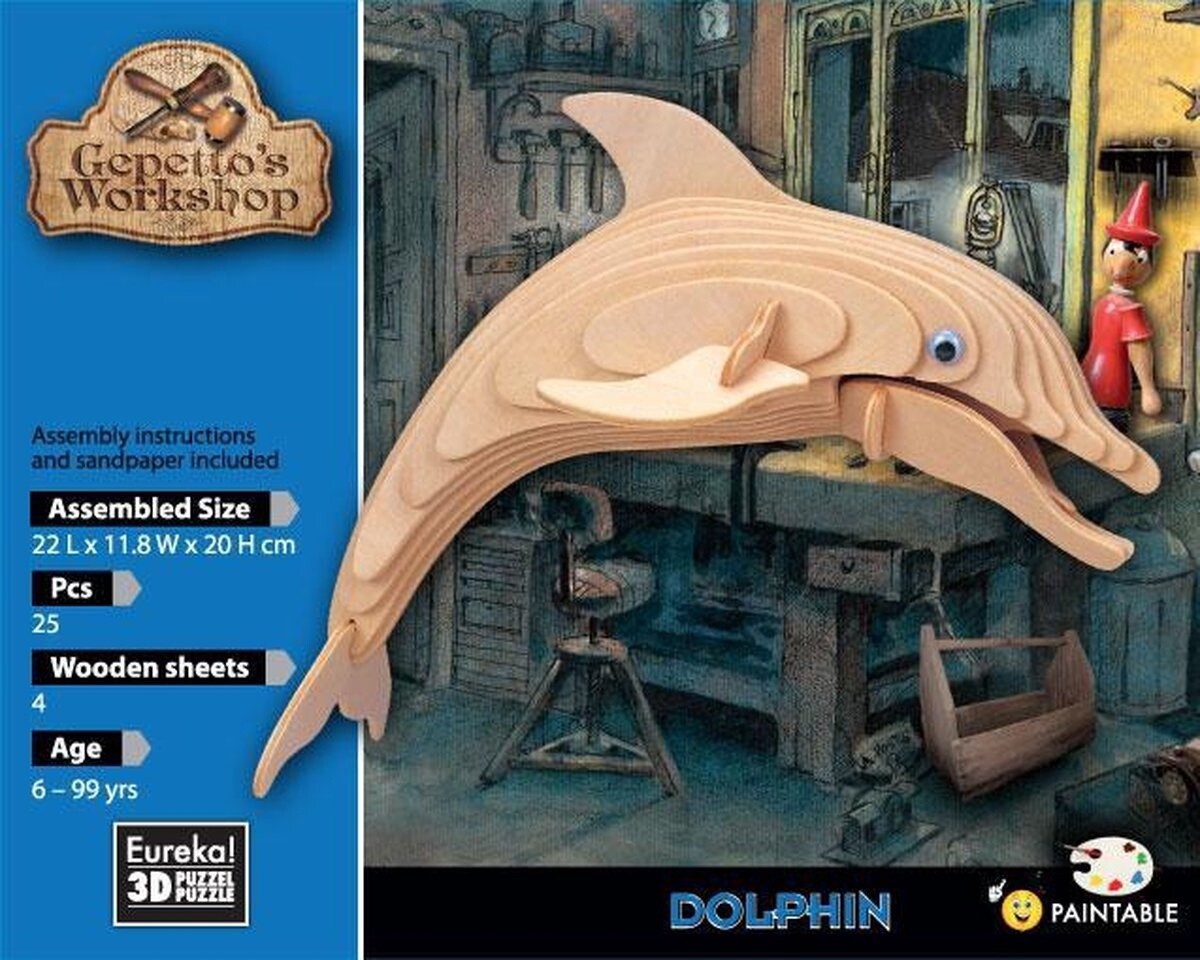 Gepetto&#39;s Dolphin - 3D puzzel