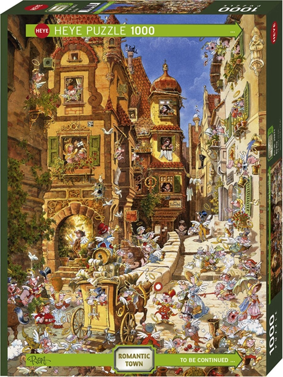 Puzzel Romantic Town Day 1000 stukjes