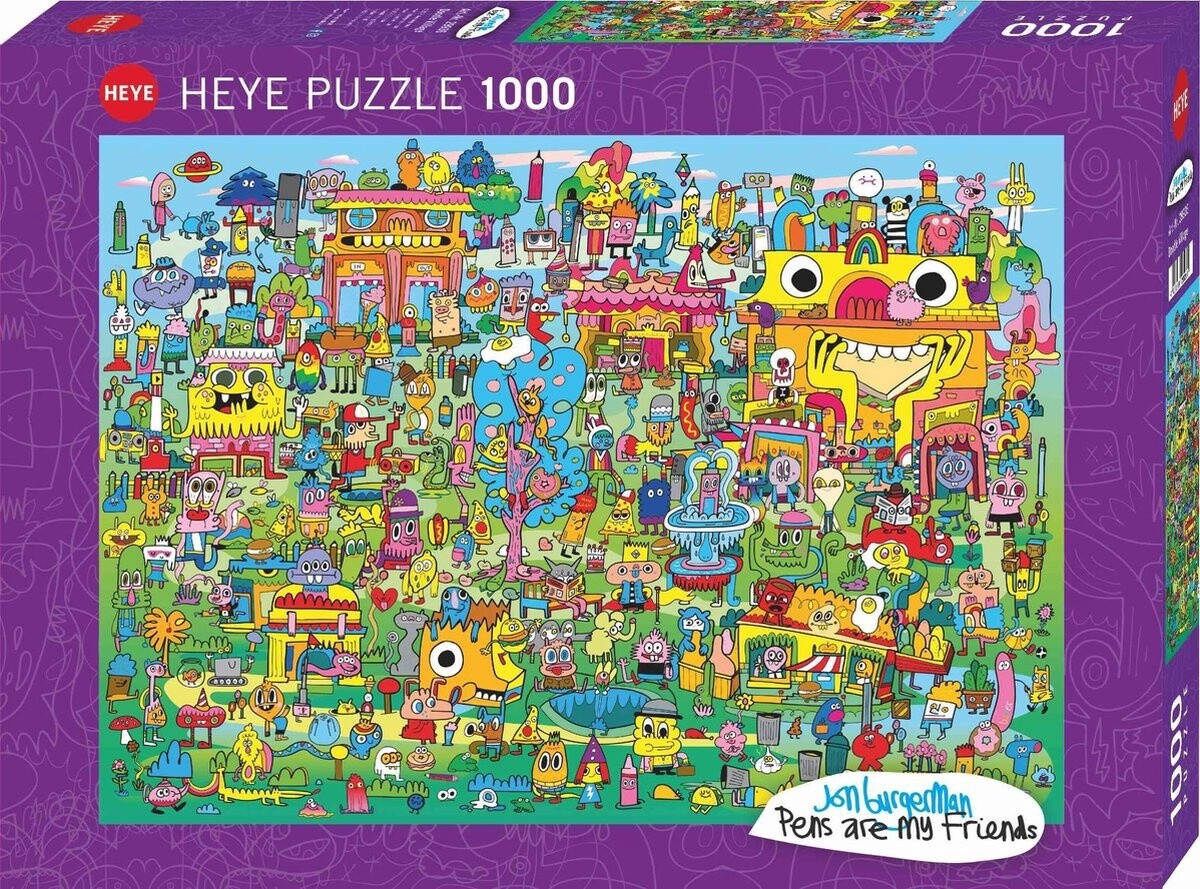 Puzzel Doodle Village 1000 stukjes