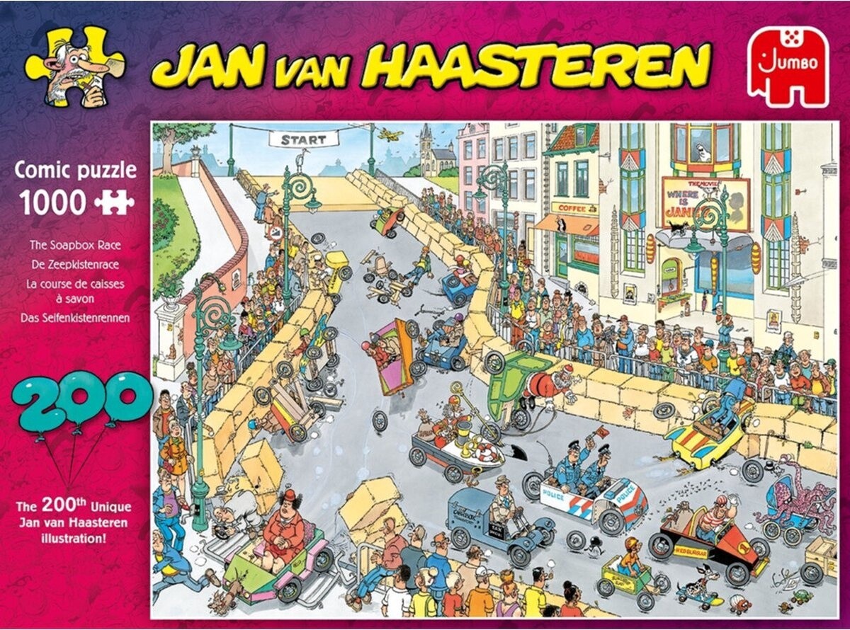 Puzzel Jan van Haasteren Zeepkisten Race - 1000 stukjes