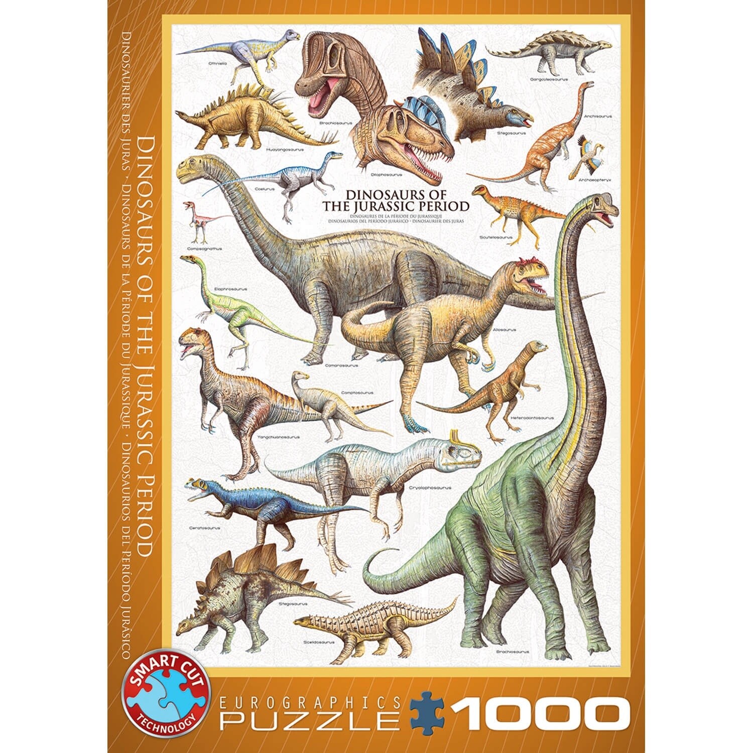 Dinosaurs of the Jurassic  period - 1000 stukjes