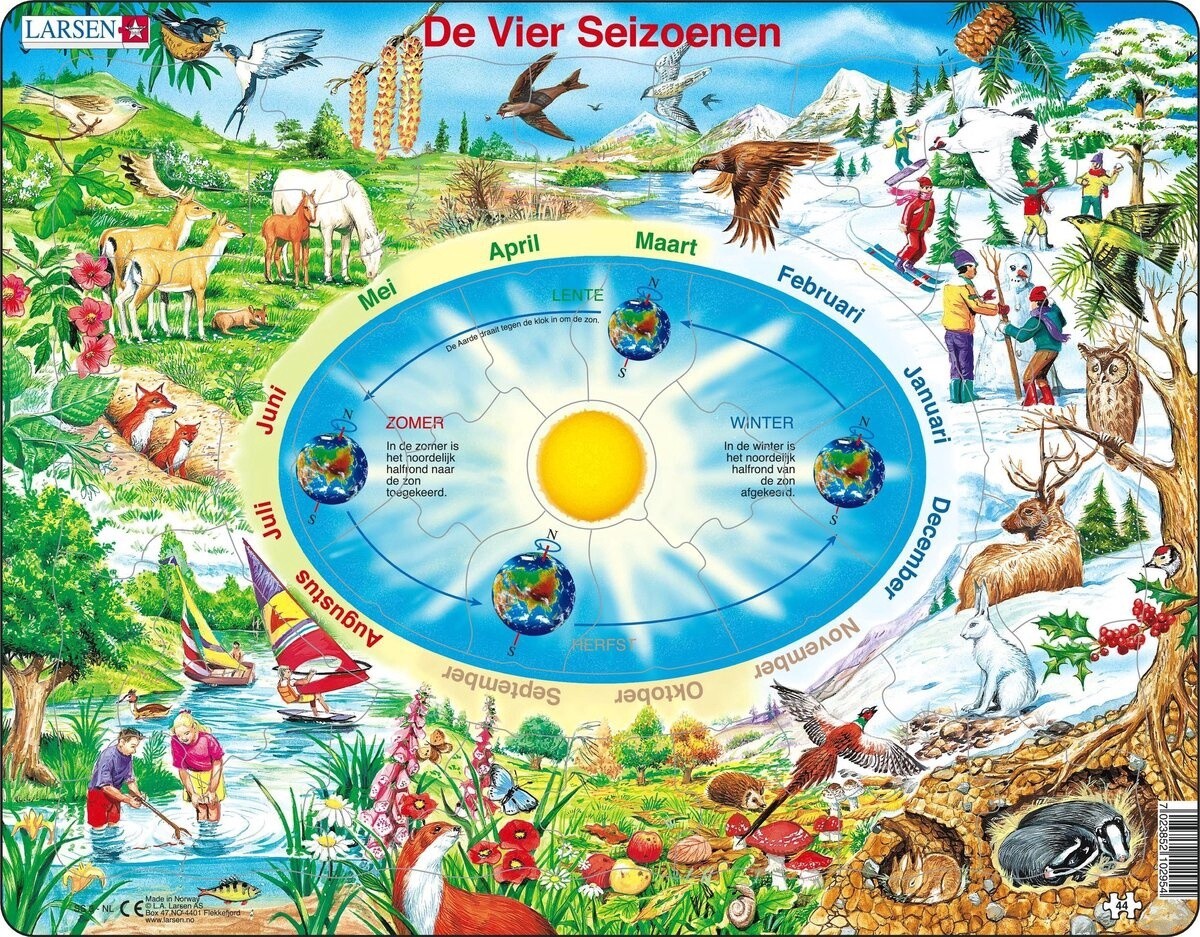 Ravensburger Larsen Maxi Puzzel De Vier Seizoenen - 44 Stukjes