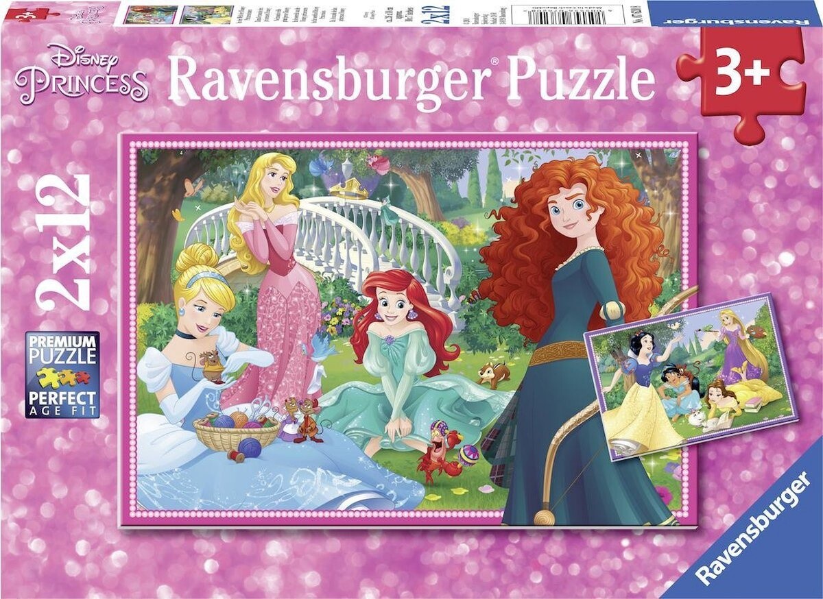 Ravensburger Puzzel In de wereld van de Disney prinsessen - 2x12 stukjes