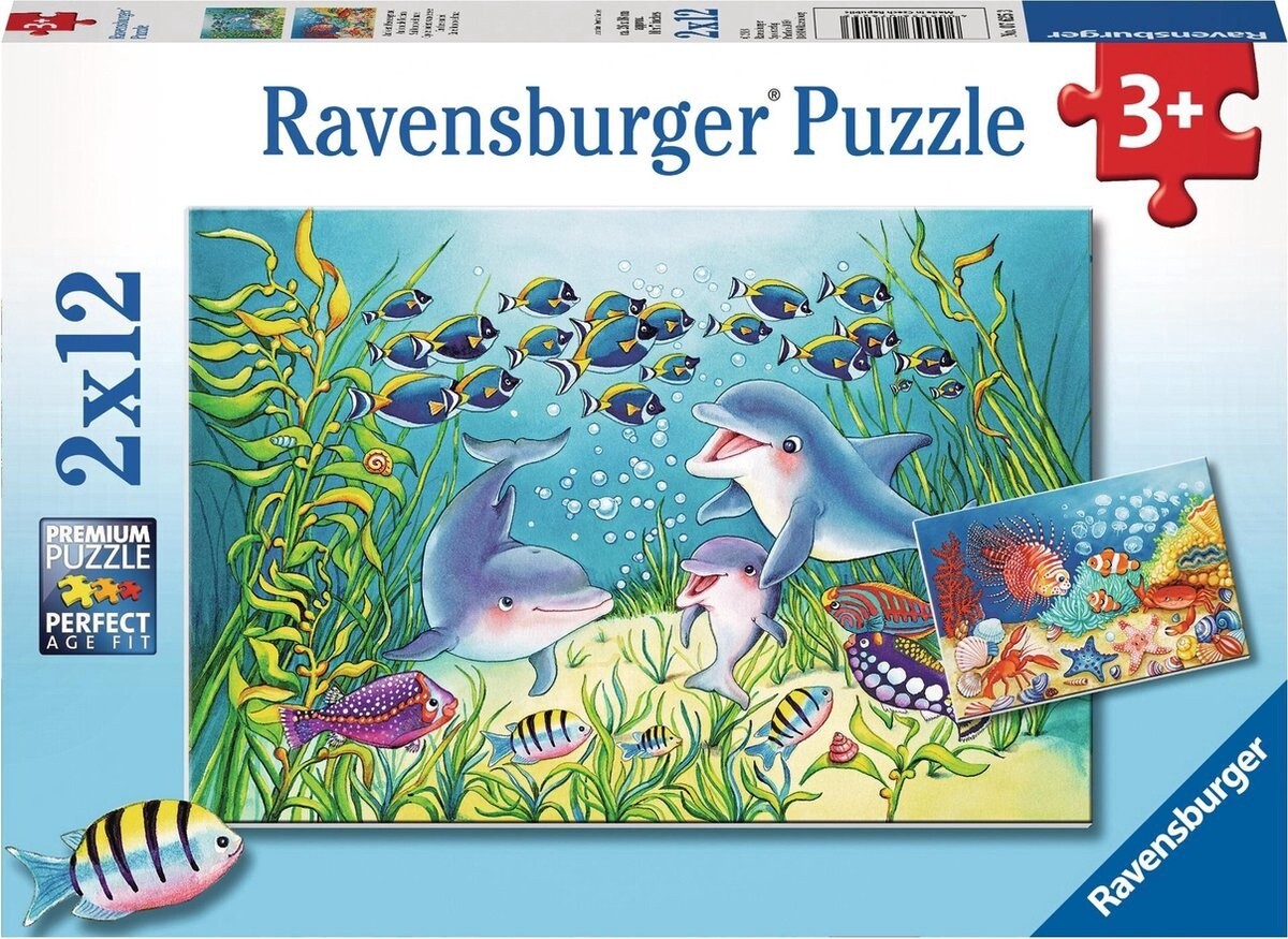 Ravenburger Puzzel Op de bodem van de zee - 2x12 stukjes