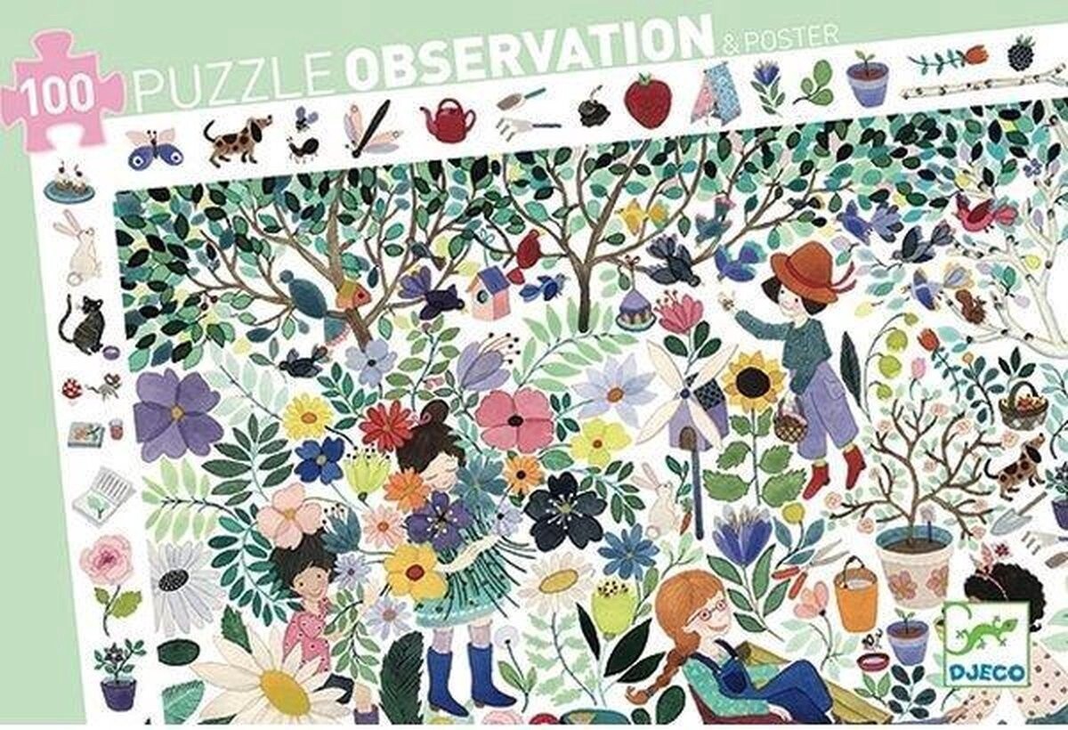 Observatie Puzzel Duizend  Bloemen - 100 stukjes