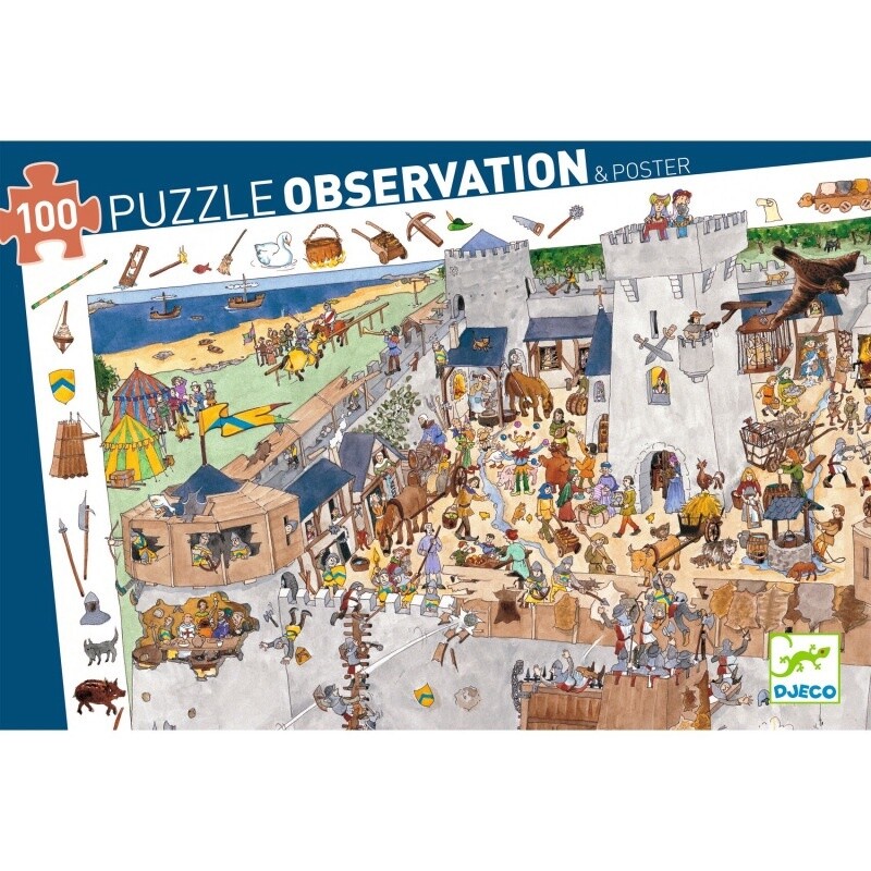 Observatie Puzzel Bescherm het kasteel - 100 stukjes