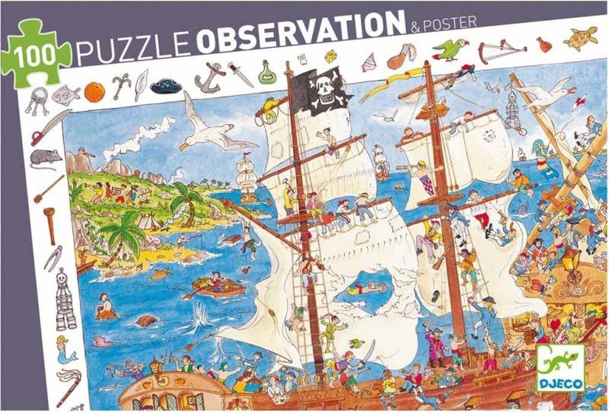 Observatie Puzzel De piraten in aanval - 100 stukjes