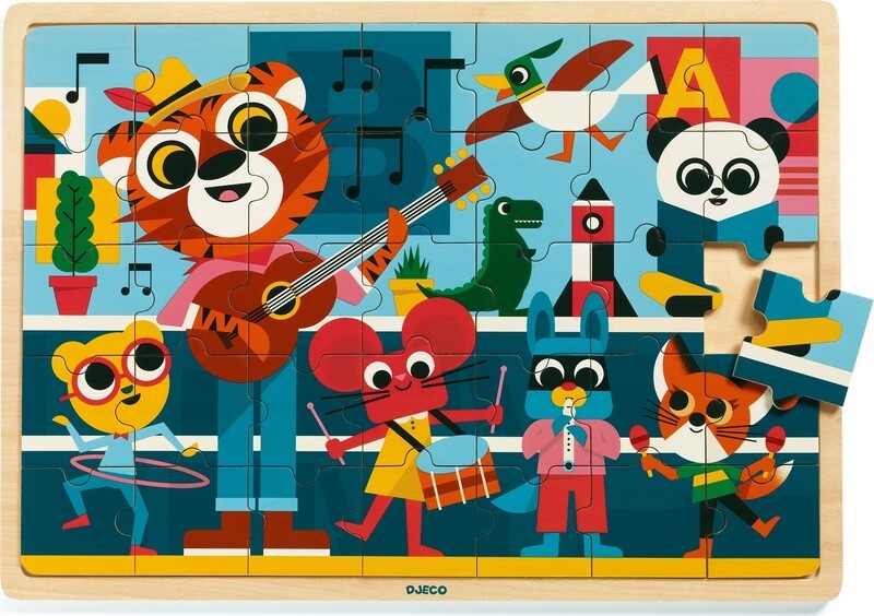 Houten Puzzel Muziek - 25 stukjes