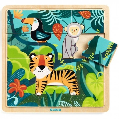 Houten Puzzel Jungle - 15 stukjes