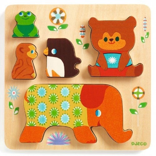 Houten Puzzel Woodypile - 5 stukjes