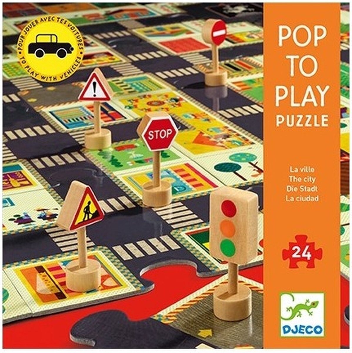 Vloer Puzzel De Stad - 24 stukjes