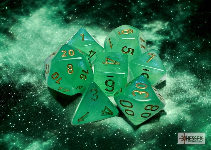 d&amp;d set borealis light green/gold
