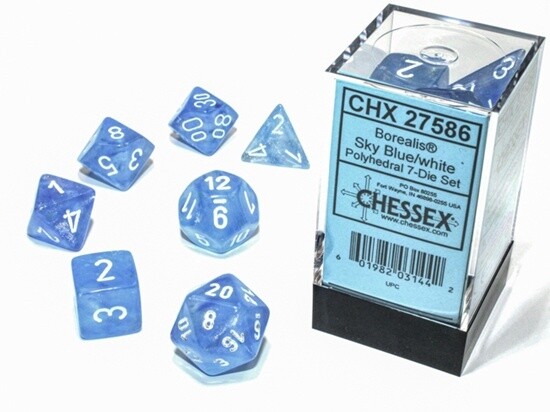 d&amp;d set borealis sky blue/white