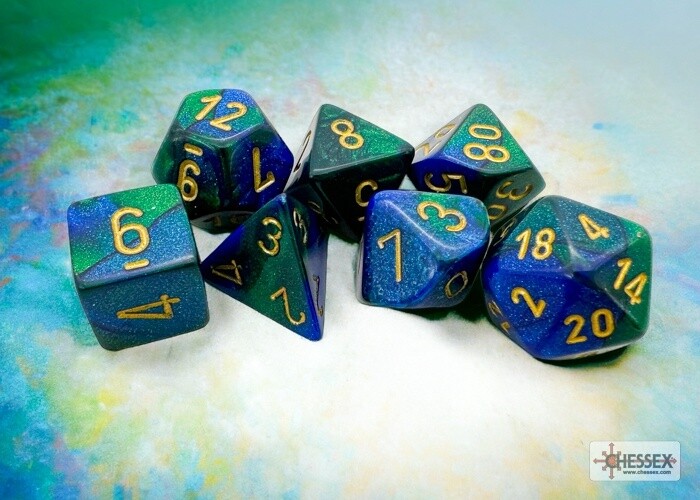D&amp;D set Gemini Blue-green-gold