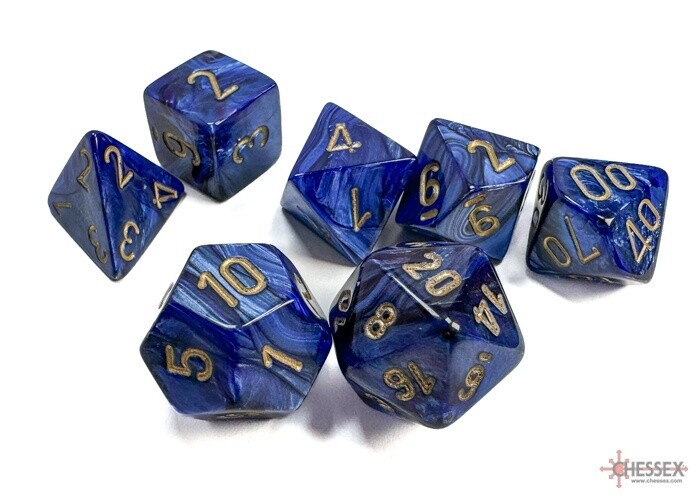d&amp;d set scarab royal blue/gold