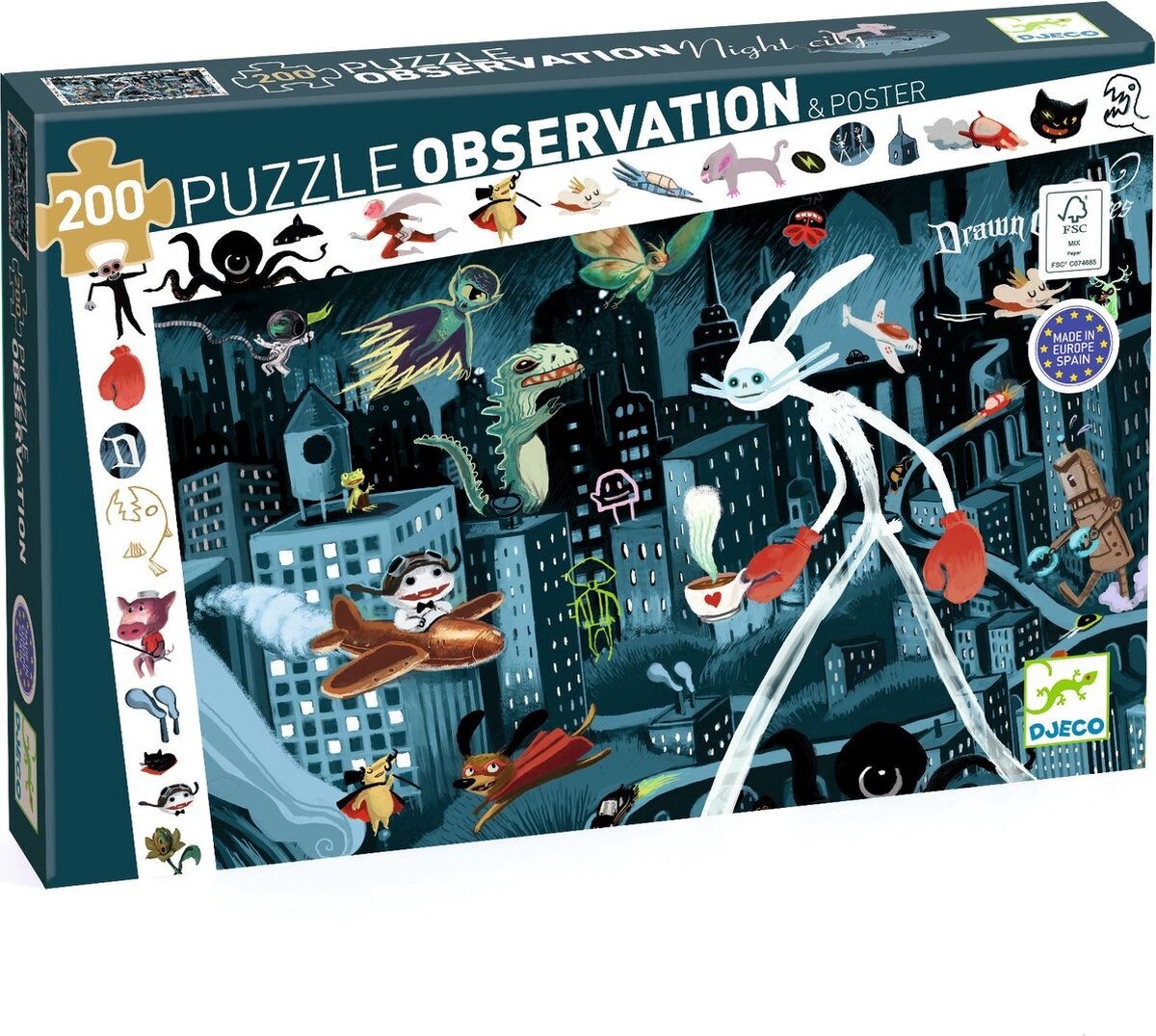 Observatie Puzzel Nacht in de Stad - 200 stukjes