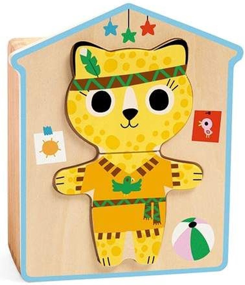 Houten Puzzel Dressup Mix - 18 stukjes