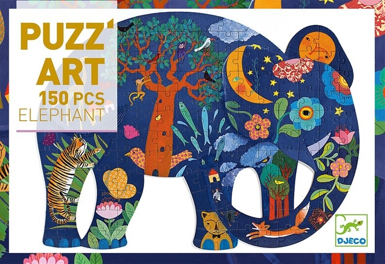 Vorm Puzzel Art Olifant - 150 stukjes