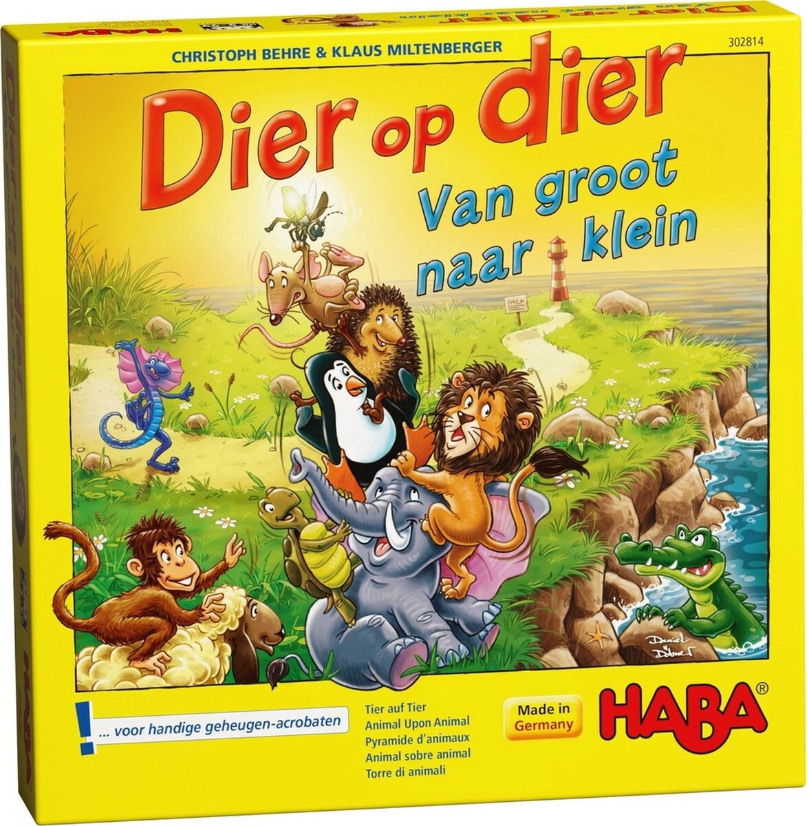 dier op dier van groot naar klein