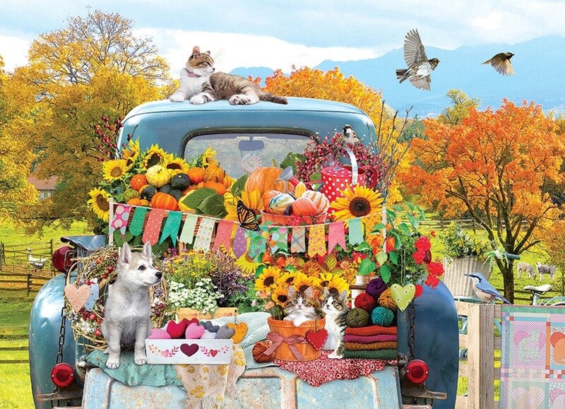 Country Truck in Autumn Puzzel - 500 stukjes