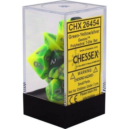 d&amp;d set gemini green yellow/silver